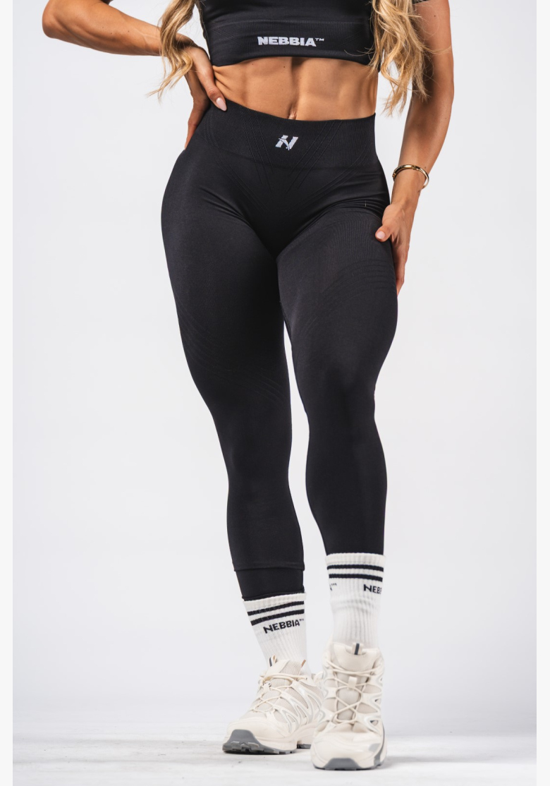 NEBBIA Shaping Seamless Maximum Push-Up Leggings FLOW SEAMLESS Black NEBBIA Shaping Seamless Maximum Push-Up Leggings FLOW SEAMLESS Black