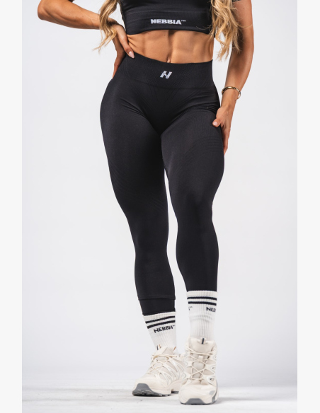 NEBBIA Shaping Seamless Maximum Push-Up Leggings FLOW SEAMLESS Black