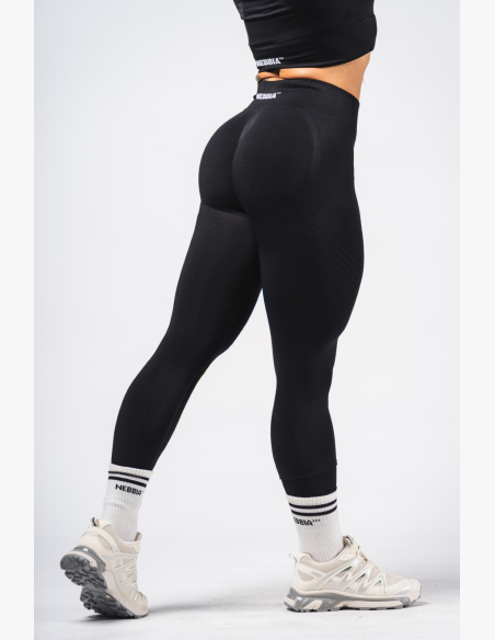NEBBIA Shaping Seamless Maximum Push-Up Leggings FLOW SEAMLESS Black