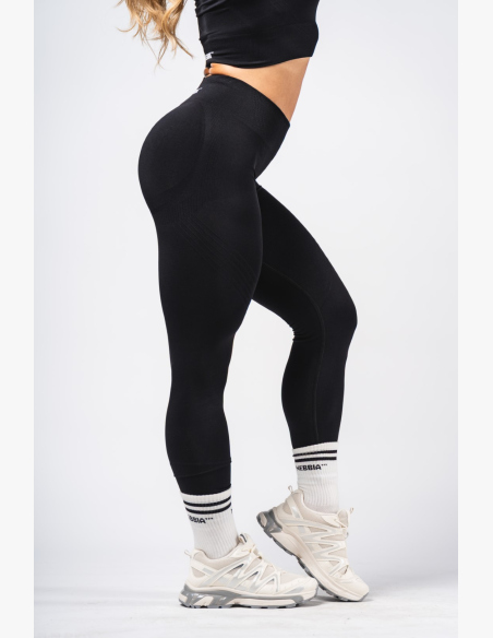 NEBBIA Shaping Seamless Maximum Push-Up Leggings FLOW SEAMLESS Black