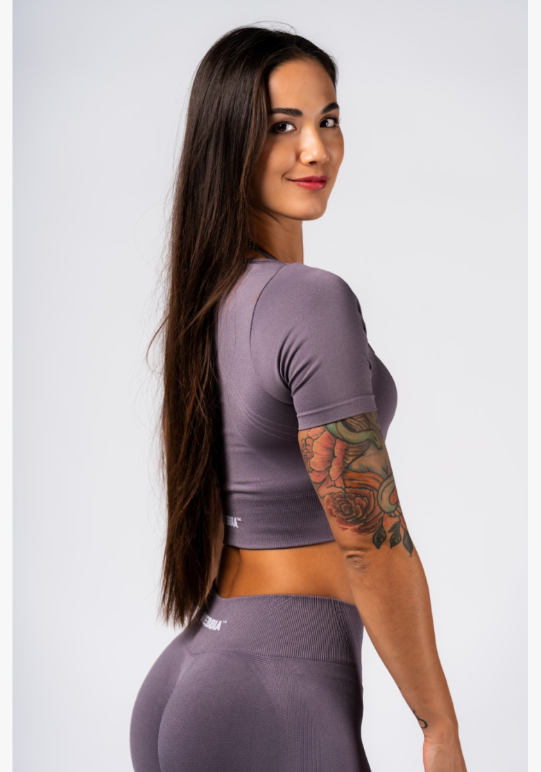 NEBBIA Shaping Seamless Crop Top FLOW SEAMLESS gray NEBBIA Shaping Seamless Crop Top FLOW SEAMLESS gray
