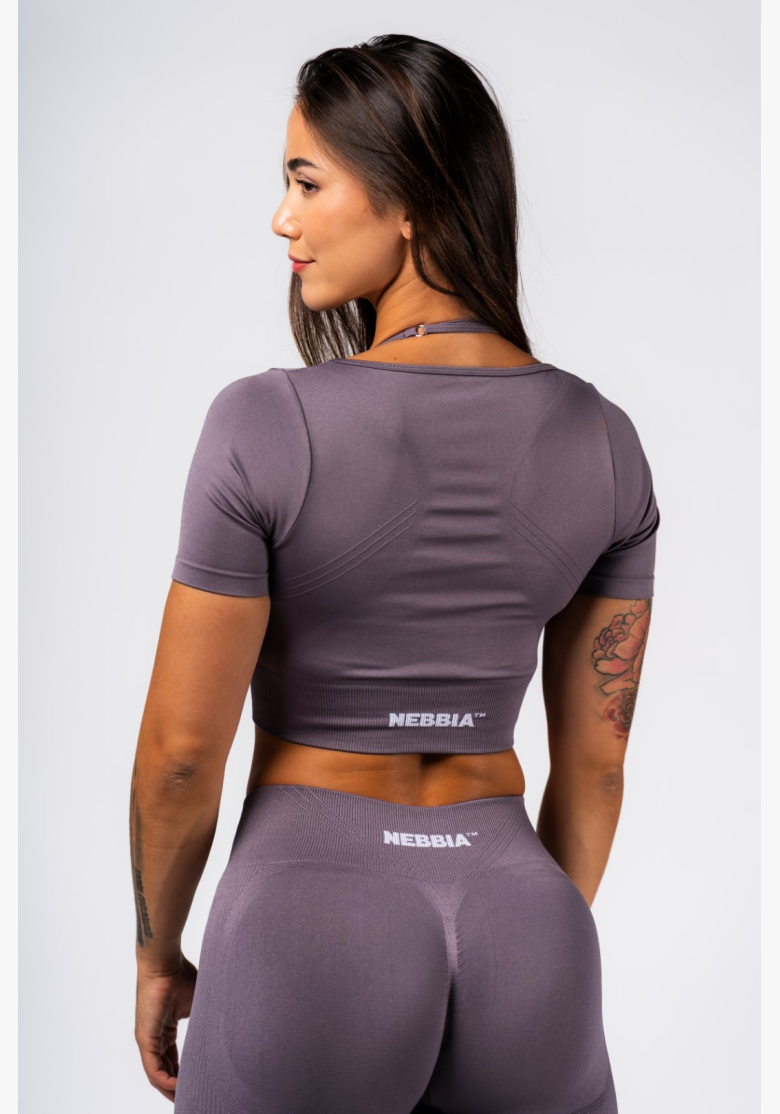 NEBBIA Top crop modellante seamless FLOW SEAMLESS grigio NEBBIA Top crop modellante seamless FLOW SEAMLESS grigio