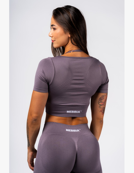 NEBBIA Top crop modellante seamless FLOW SEAMLESS grigio