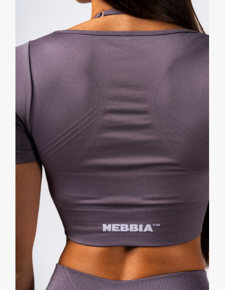 NEBBIA Top crop modellante seamless FLOW SEAMLESS grigio