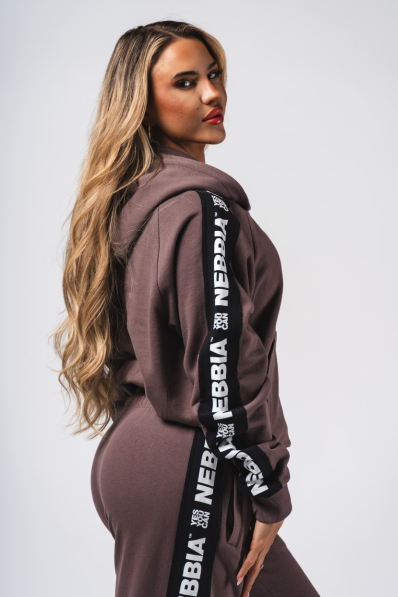 NEBBIA Hoodie OFF-DUTY brown 2