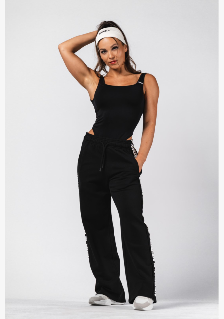 NEBBIA Sweatpants Straight Leg URBAN black NEBBIA Sweatpants Straight Leg URBAN black