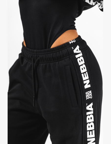 NEBBIA Pantaloni dritti URBAN neri