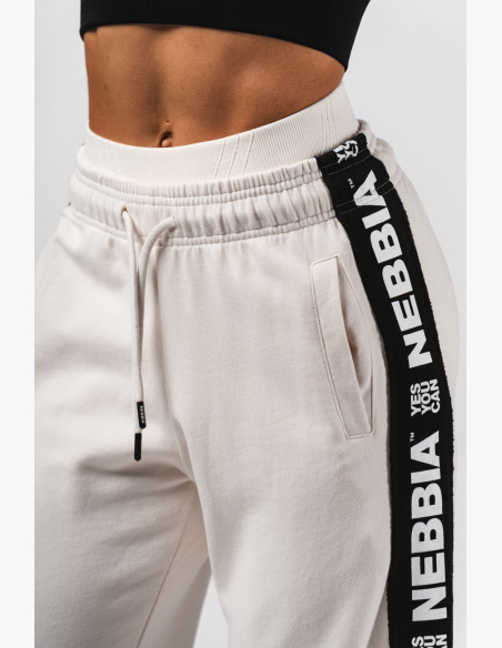 NEBBIA Pantaloni dritti URBAN crema