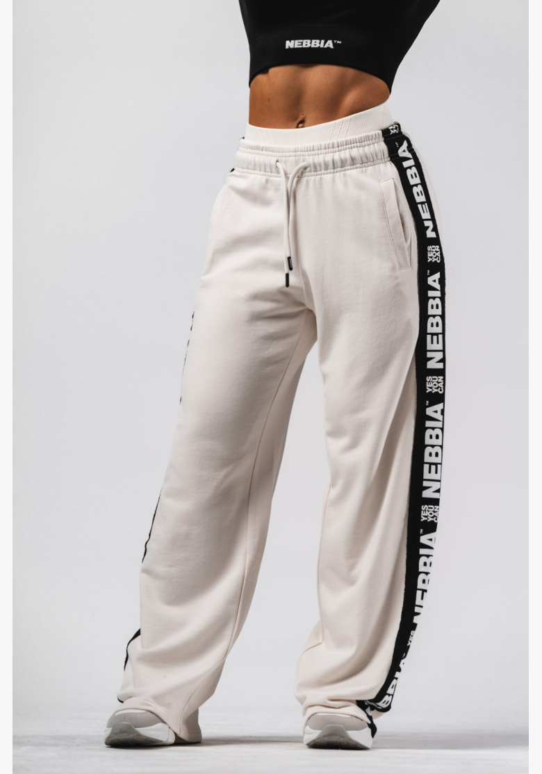 NEBBIA Pantaloni dritti URBAN crema NEBBIA Pantaloni dritti URBAN crema