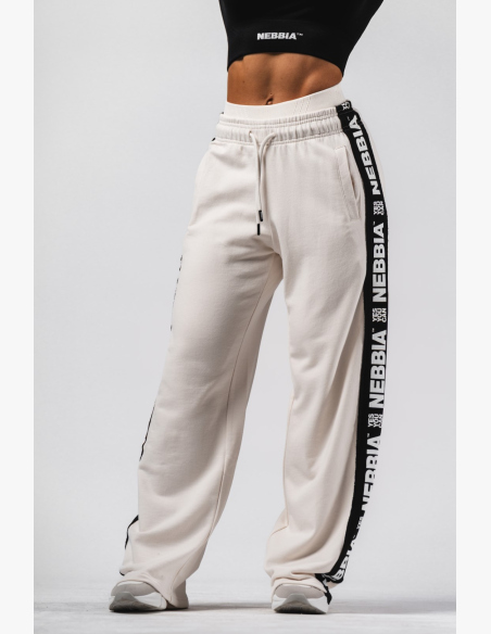 NEBBIA Pantaloni dritti URBAN crema