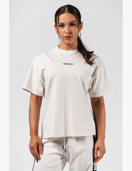 NEBBIA Oversized T-shirt RESET cream