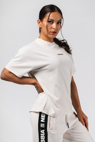 NEBBIA Oversized T-shirt RESET cream 2