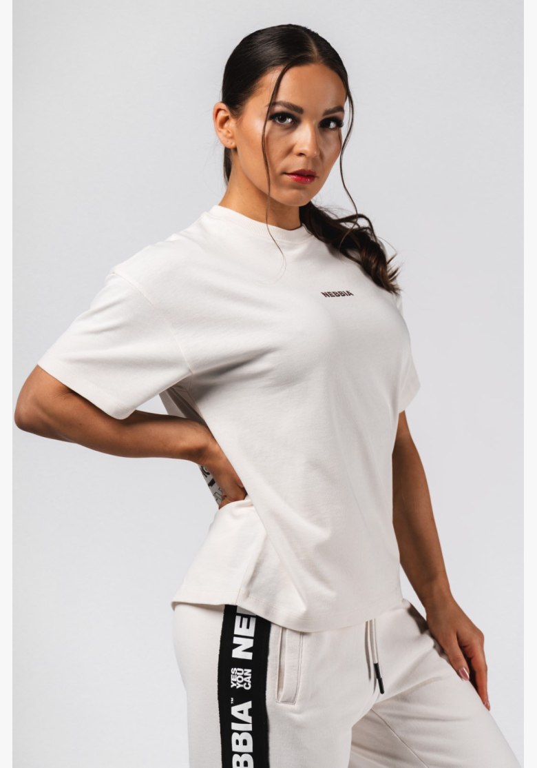 NEBBIA Oversized T-shirt RESET cream