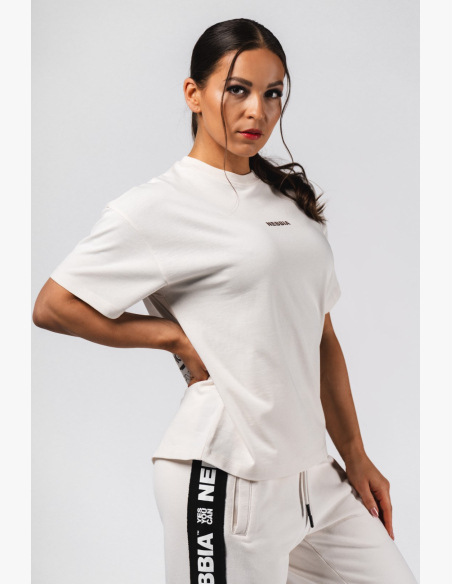NEBBIA Maglietta oversize RESET crema