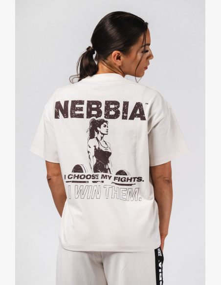 NEBBIA Oversized T-shirt RESET cream